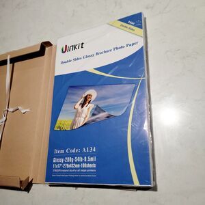 Uinkit 100 Sheets Brochure Paper Glossy Double Sided 11x17 Inkjet 54lb 200g NEW